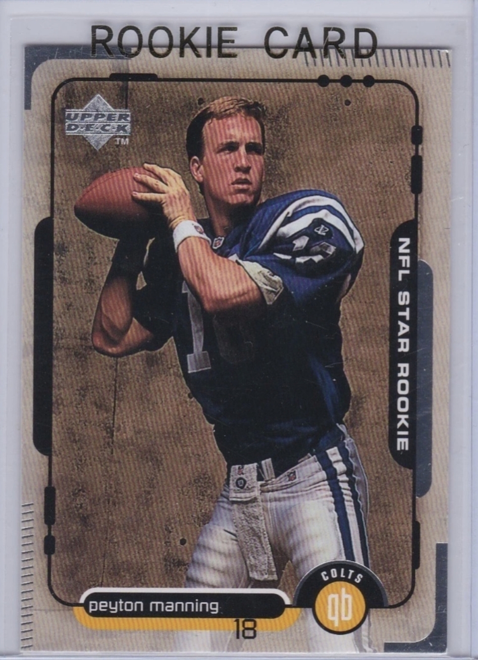 PEYTON MANNING ROOKIE CARD 1998 Upper Deck NFL STAR RC $$ Football Colts Broncos